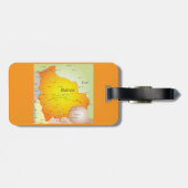 Karte Boliviens mit Städten und Grenzen Gepäckanhänger (Rückseite horizontal)