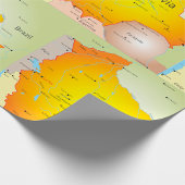 Karte Boliviens mit Städten und Grenzen Geschenkpapier