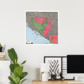 Karte Bosnien und Herzegowina - 1995 Poster (Heimbüro)