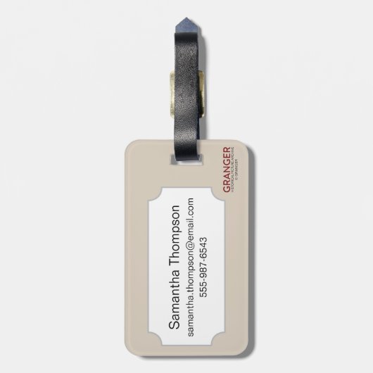 Karte: Boston, 1883 Gepäckanhänger (Rückseite vertikal)