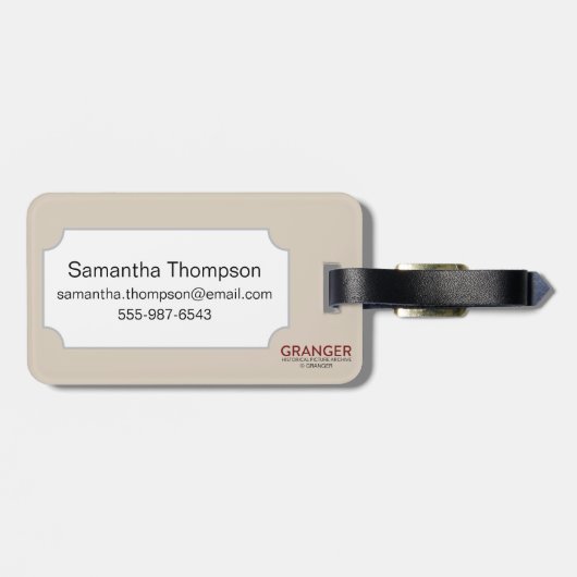 Karte: Boston, 1883 Gepäckanhänger (Rückseite horizontal)