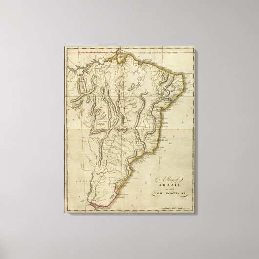 Karte Brasiliens Leinwanddruck (Vorderseite)