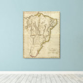 Karte Brasiliens Leinwanddruck (Insitu (Holzboden))