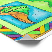 Karte Brasiliens Poster (Ecke)