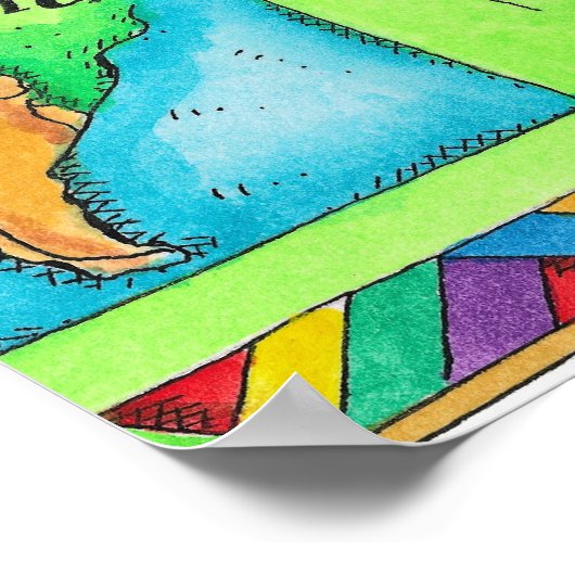 Karte Brasiliens Poster (Ecke)