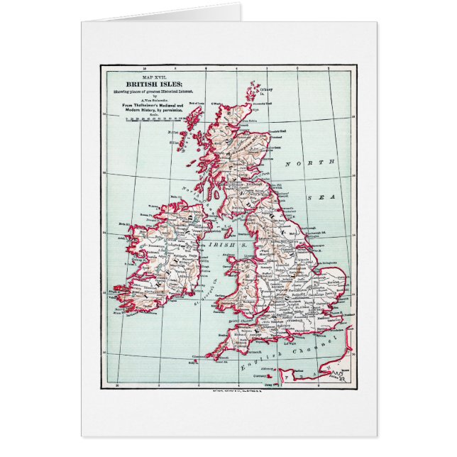 KARTE: BRITISCHE INSELN, c1890 (Vorne)