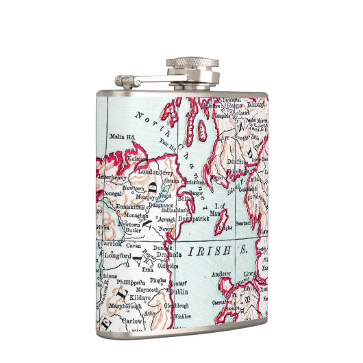 KARTE: BRITISCHE INSELN, c1890 Flachmann (Rechts)