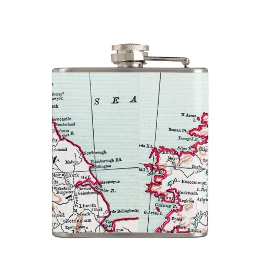 KARTE: BRITISCHE INSELN, c1890 Flachmann (Rückseite)