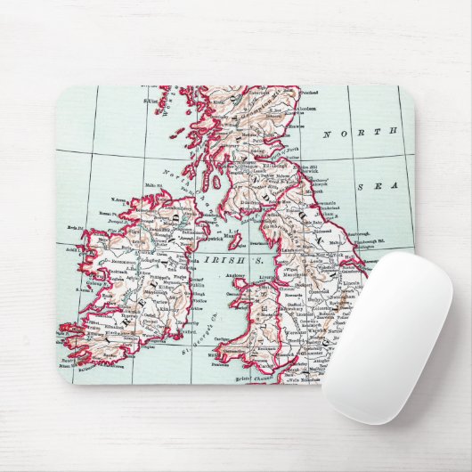 KARTE: BRITISCHE INSELN, c1890 Mousepad (Mit Mouse)