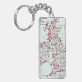 KARTE: BRITISCHE INSELN, c1890 Schlüsselanhänger (Vorderseite links)