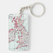 KARTE: BRITISCHE INSELN, c1890 Schlüsselanhänger (Rückseite)