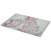 KARTE: BRITISCHE INSELN, c1890 Schneidebrett (Ecke)