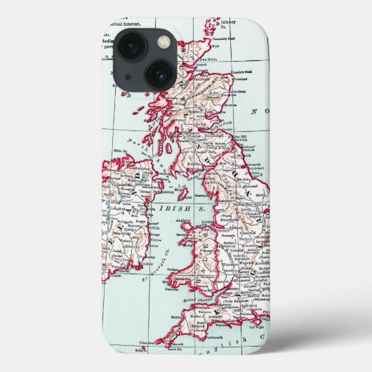 KARTE: BRITISCHE ISLES, c1890 Case-Mate iPhone Hülle (Rückseite)