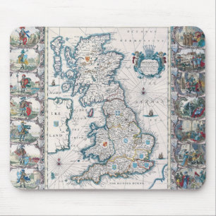 Karte britischer Inseln 2 Mousepad