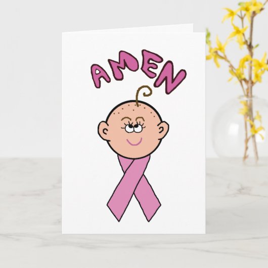 Karte Brustkrebs Chemo Damen-"amen" Gruß (Gelbe Blume)