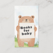 Karte "Bücher statt Karten" mit dem hübschen Bären (Vorderseite)