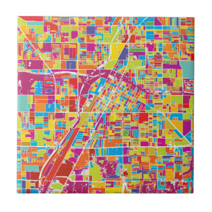 Karte bunten Las Vegass, Nevada Fliese