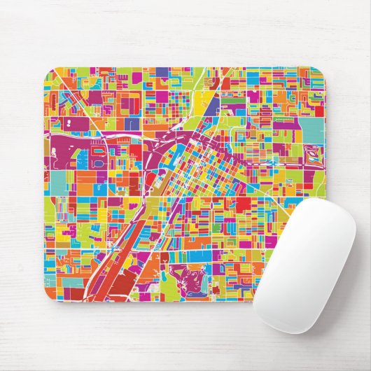 Karte bunten Las Vegass, Nevada Mousepad (Mit Mouse)