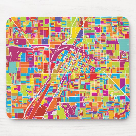 Karte bunten Las Vegass, Nevada Mousepad (Vorne)