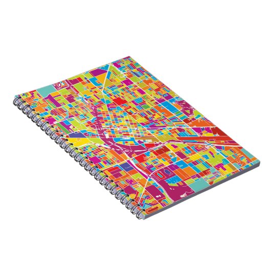 Karte bunten Las Vegass, Nevada Notizblock (Rechte Seite)