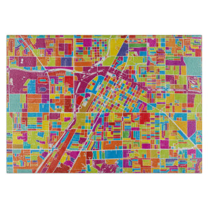 Karte bunten Las Vegass, Nevada Schneidebrett