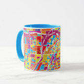 Karte bunten Las Vegass, Nevada Tasse (Vorderseite Links)