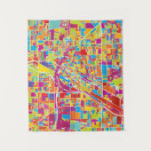 Karte bunten Las Vegass, Nevada Wandteppich (Vorderseite)