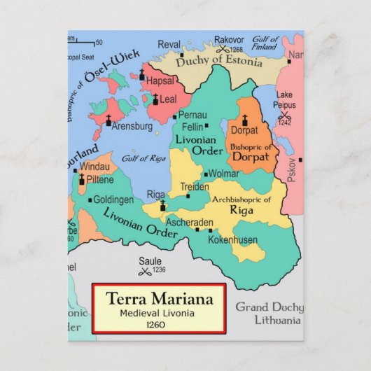 Karte ca. 1260 (Vorderseite)