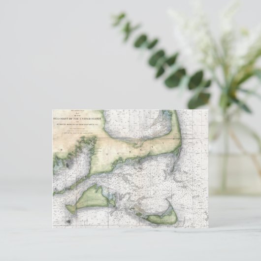 Karte Cape Cod, Nantucket, Martha's Vineyard (Stehend Vorderseite)