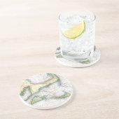 Karte Cape Cod, Nantucket, Martha's Vineyard Getränkeuntersetzer (Seite)