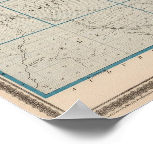 Karte Carroll Landkreis, Staat von Iowa Poster (Ecke)