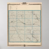 Karte Carroll Landkreis, Staat von Iowa Poster (Vorne)