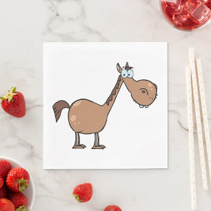 Karte Cartoon Pferd Papier Servietten