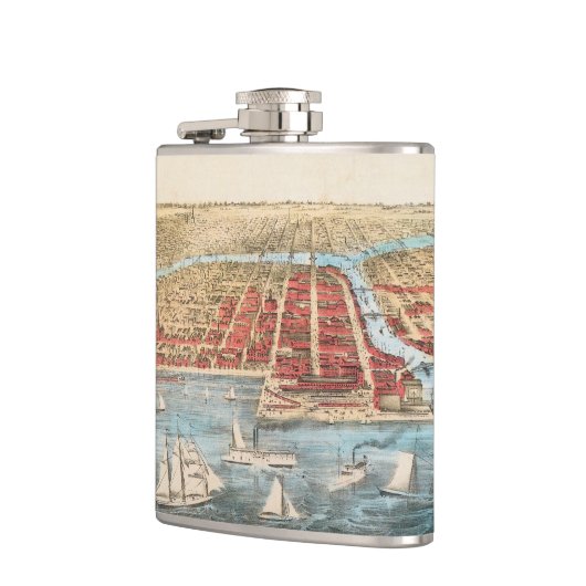 KARTE: CHICAGO, c1857 Flachmann (Links)