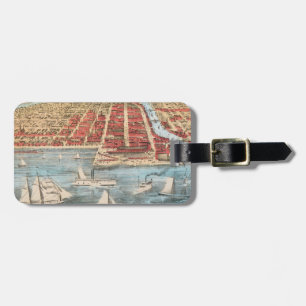 KARTE: CHICAGO, c1857 Gepäckanhänger