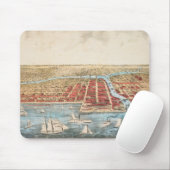 KARTE: CHICAGO, c1857 Mousepad (Mit Mouse)
