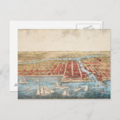 KARTE: CHICAGO, c1857 Postkarte (Vorne/Hinten)