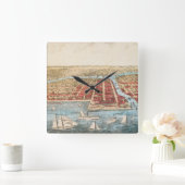 KARTE: CHICAGO, c1857 Quadratische Wanduhr (Zuhause)