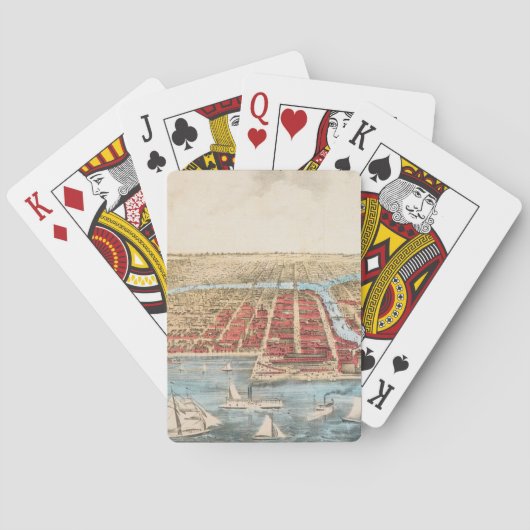 KARTE: CHICAGO, c1857 Spielkarten (Rückseite)