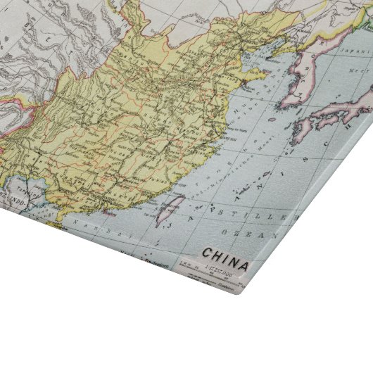 KARTE: CHINA, 1910 SCHNEIDEBRETT (Ecke)