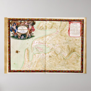 Karte Concarneau Poster