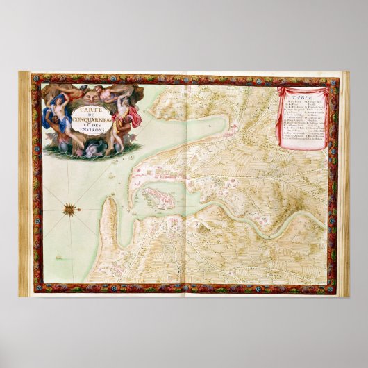 Karte Concarneau Poster (Vorne)