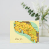 Karte Costa Rica Postkarte (Stehend Vorderseite)