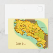 Karte Costa Rica Postkarte (Vorne/Hinten)