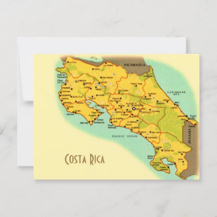 Karte Costa Rica Postkarte