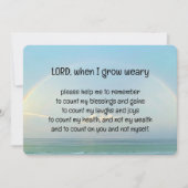 Karte "Count on God" (Vorderseite)