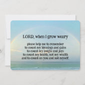 Karte "Count on God" (Vorderseite)