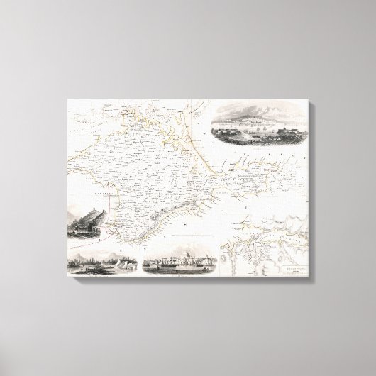 KARTE: CRIMEA, c1855 Leinwanddruck (Vorderseite)