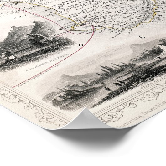 KARTE: CRIMEA, c1855 Poster (Ecke)