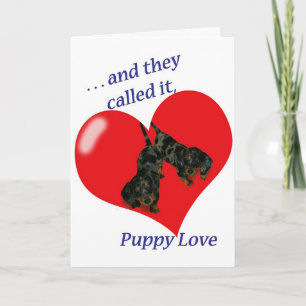 Karte Dackel-Welpen-Liebevalentines Tages